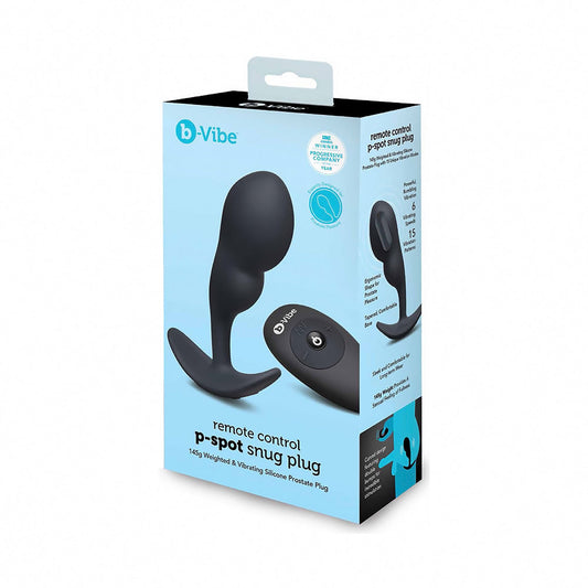 b-Vibe Remote Control P-Spot Snug Plug Large – Black