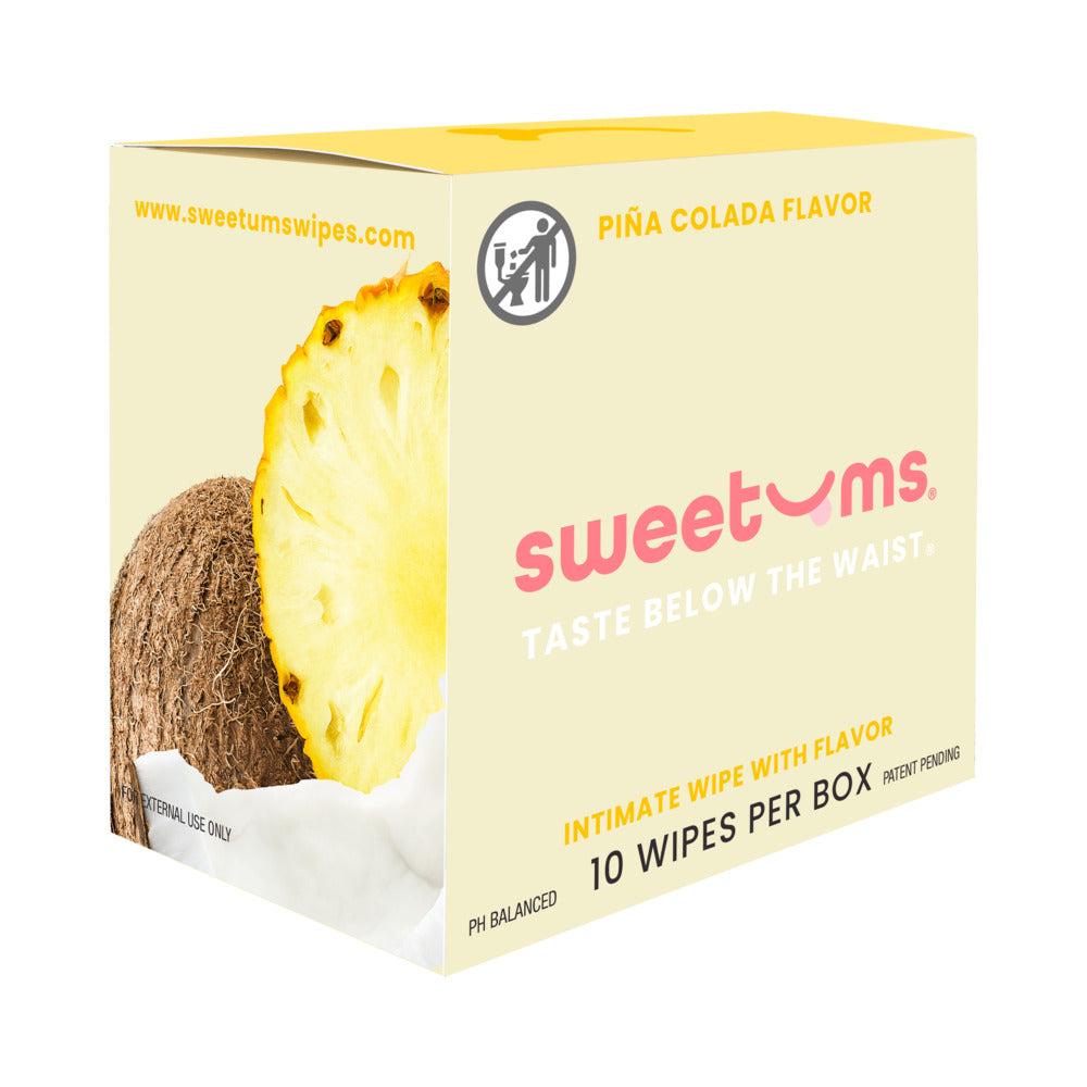 Sweetums Pina Colada Flavored Intimate Wipes – 10-Pack