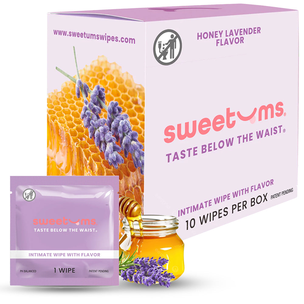 Sweetums Honey Lavender Intimate Wipes – 10-Pack