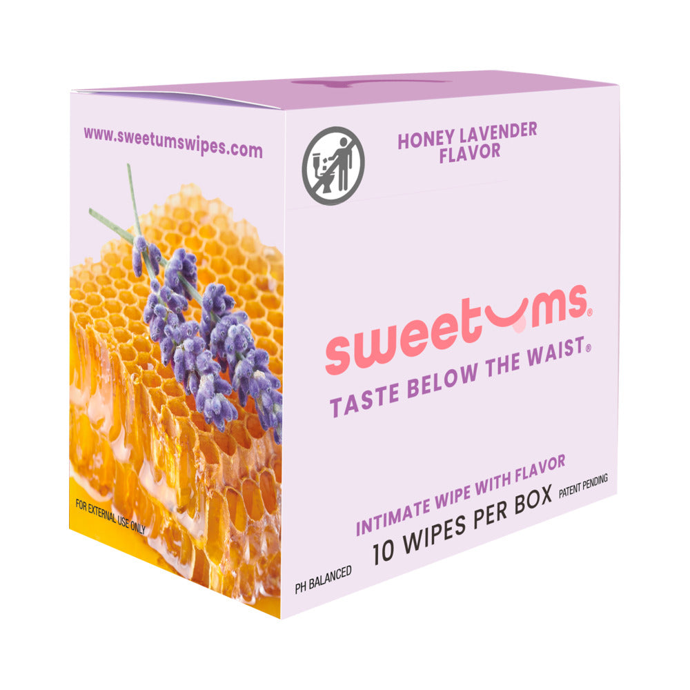Sweetums Honey Lavender Intimate Wipes – 10-Pack