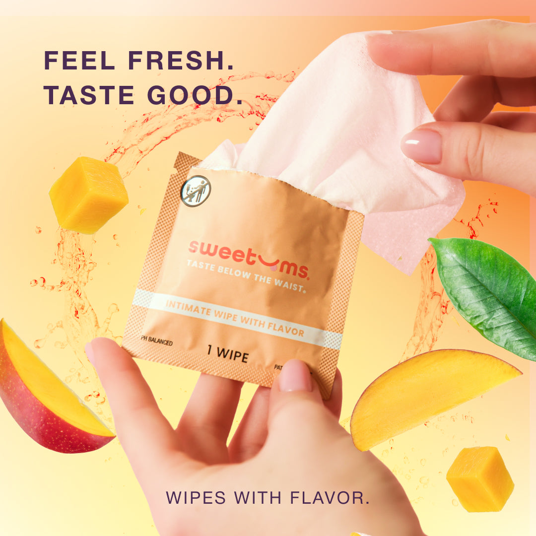 Sweetums Grape Flavor Intimate Wipes – 10-Pack