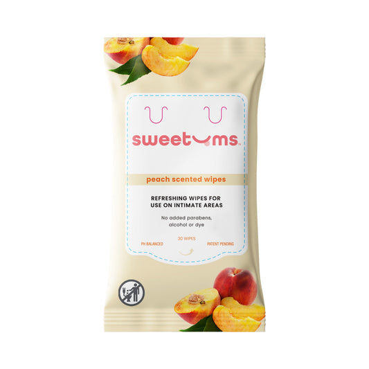 Sweetums Intimate Wipes Peach Scent – 30-Pack Feminine Wipes