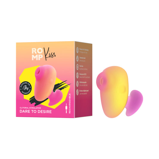 ROMP Kiss Clitoral Suction Toy with Pleasure Air Technology - Pink/Coral