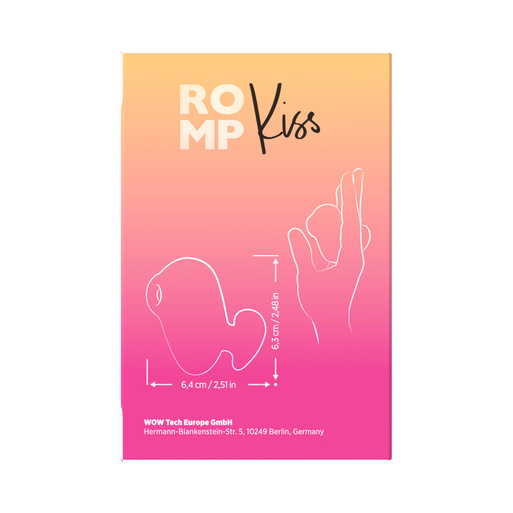 ROMP Kiss Clitoral Suction Toy with Pleasure Air Technology - Pink/Coral