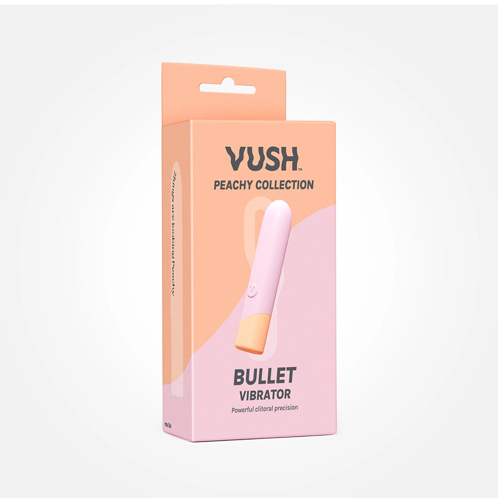 VUSH Peachy Bullet Vibrator – Light Pink – Waterproof with 10 Vibration Settings