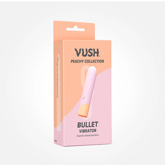 VUSH Peachy Bullet Vibrator – Light Pink – Waterproof with 10 Vibration Settings
