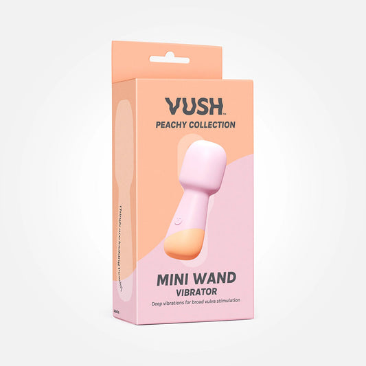 VUSH Peachy Mini Wand Vibrator – Light Pink – Waterproof