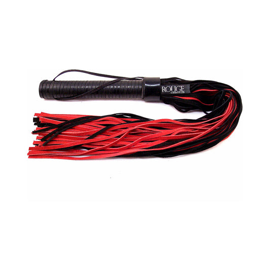 Rouge Garments Suede Flogger with Leather Handle – Black/Red