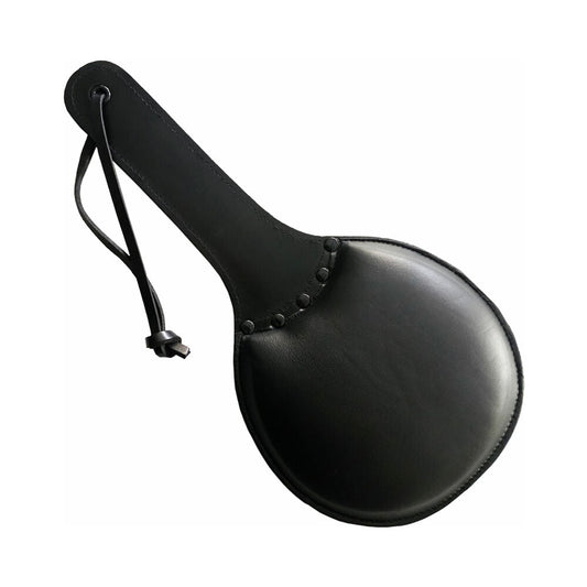 Rouge Leather Padded Ping Pong Paddle – Black with Black Accessories