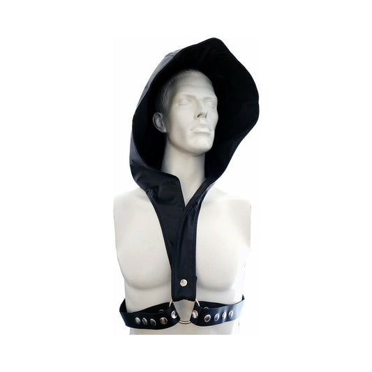 Rouge Hoodie Harness – Black Leather Harness with Adjustable Sizing