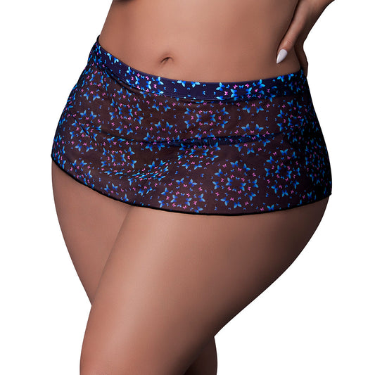 Magic Silk Hazy Dayz Skirt – Blue – Plus Size