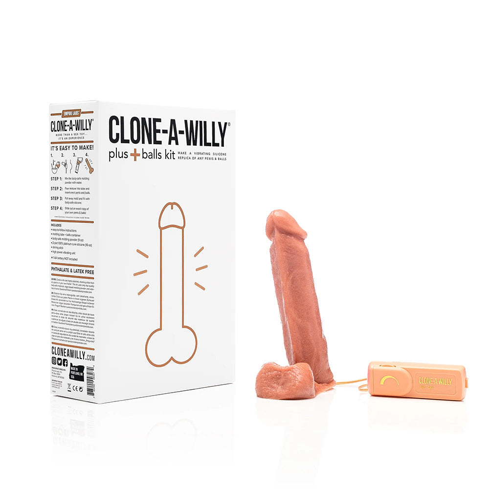 Clone-A-Willy Plus with Balls Penis Casting Kit – Medium Skin Tone