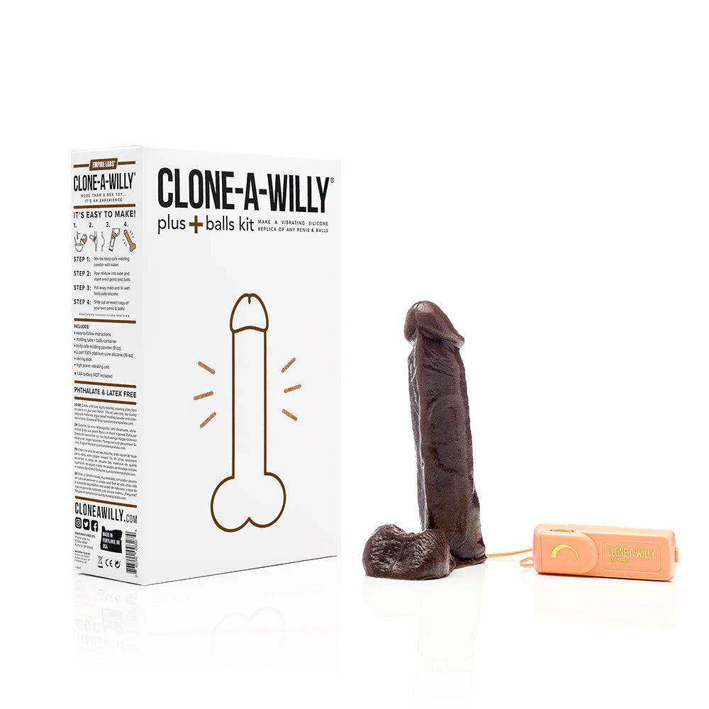 Clone-A-Willy Plus with Balls DIY Dildo Kit - Dark Skin Tone