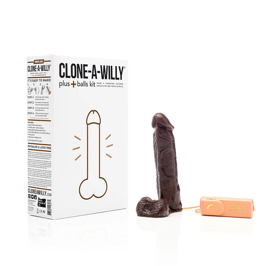 Clone-A-Willy Plus with Balls DIY Dildo Kit - Dark Skin Tone
