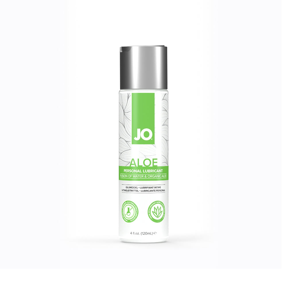 JO Aloe Water-Based Lubricant Original 4 oz – pH Balanced, Soothing Glide