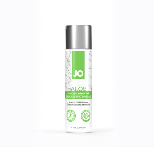 JO Aloe Water-Based Lubricant Original 4 oz – pH Balanced, Soothing Glide
