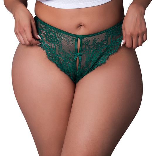 Magic Silk Evermore Split Crotch Panty – Emerald Green – Queen Size