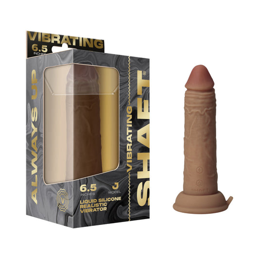 Shaft Vibrating Model J Silicone Dildo – Tan