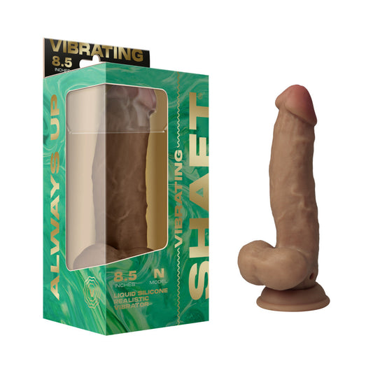 Shaft Vibrating Model N Dildo with Suction Cup – Tan