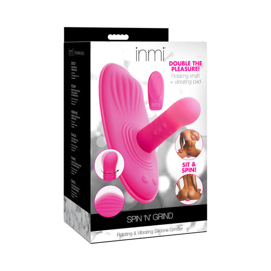 INMI Spin 'N' Grind Rotating & Vibrating Silicone Grinder – Hot Pink