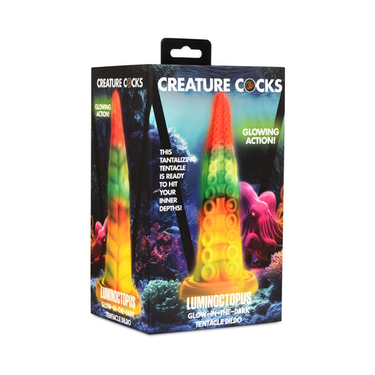 Creature Cocks Luminoctopus Glow-in-the-Dark Tentacle Dildo – Multi-Color