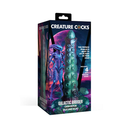 Creature Cocks Galactic Breeder Ovipositor Silicone Dildo – Multi-Color
