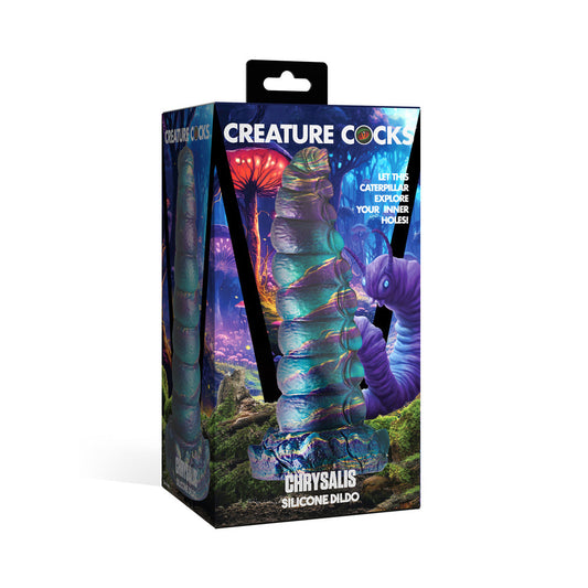 Creature Cocks Chrysalis Silicone Dildo – Multi-Color, Fantasy Design with Suction Cup Base