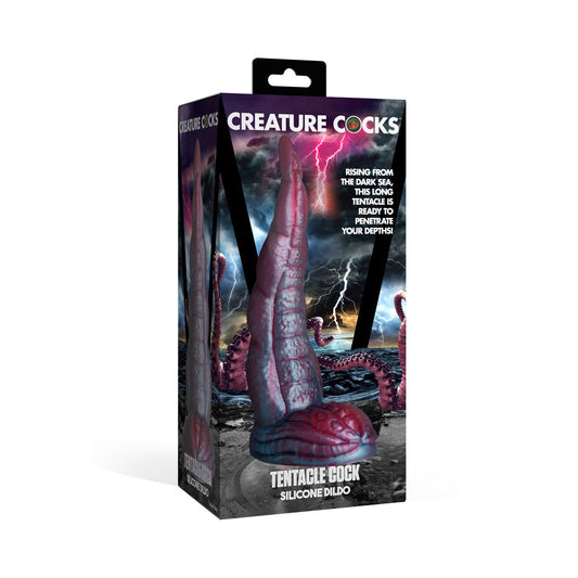Creature Cocks Tentacle Cock Silicone Dildo – Iridescent Red and Blue