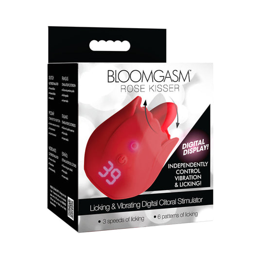 Bloomgasm Rose Kisser Licking & Vibrating Clitoral Stimulator – Red
