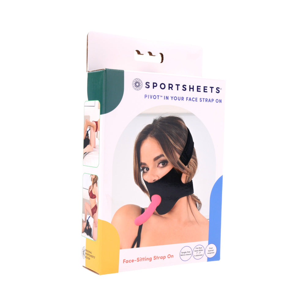 Sportsheets Pivot In Your Face Strap On – Black Neoprene with Adjustable Fit