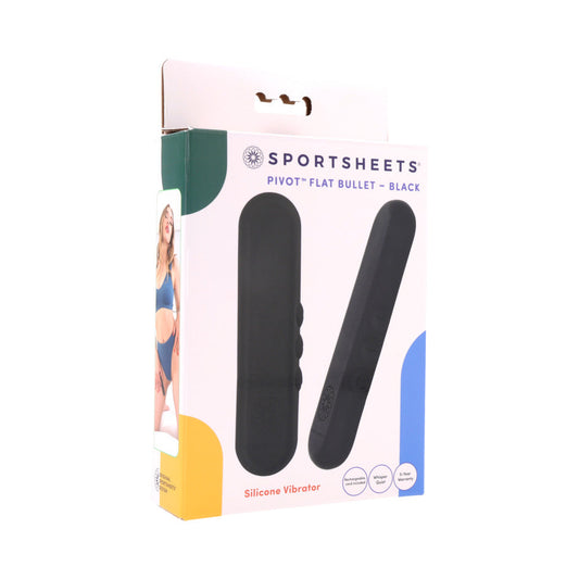 Sportsheets Pivot Flat Bullet Vibrator – Black – 5-Speed Rechargeable