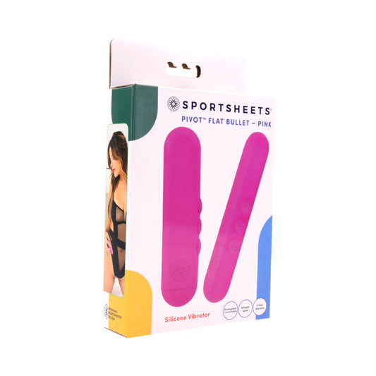 Sportsheets Pivot Flat Bullet Vibrator – Hot Pink – 5 Speed