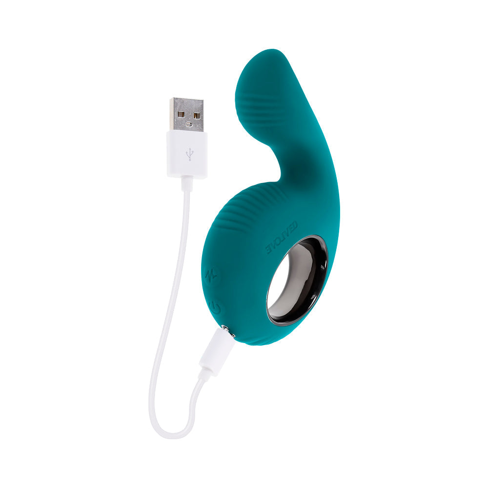 Evolved Thumbs Up Rechargeable Vibrator – Teal