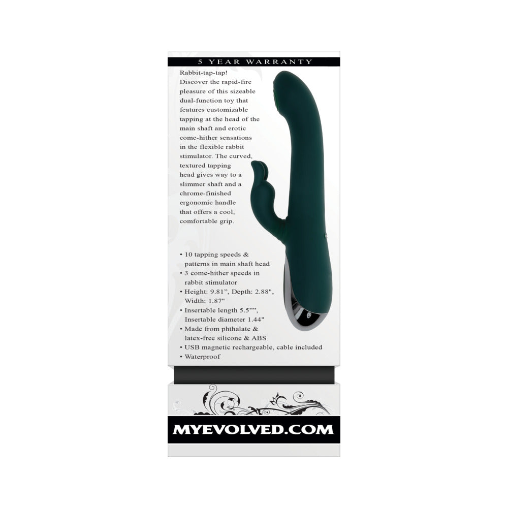 Evolved Rabbit Tap Tap Rechargeable Vibrating Dual Stimulator – Green