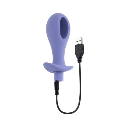 Evolved Hole Punch Plug Set Rechargeable Silicone Vibrators - Purple