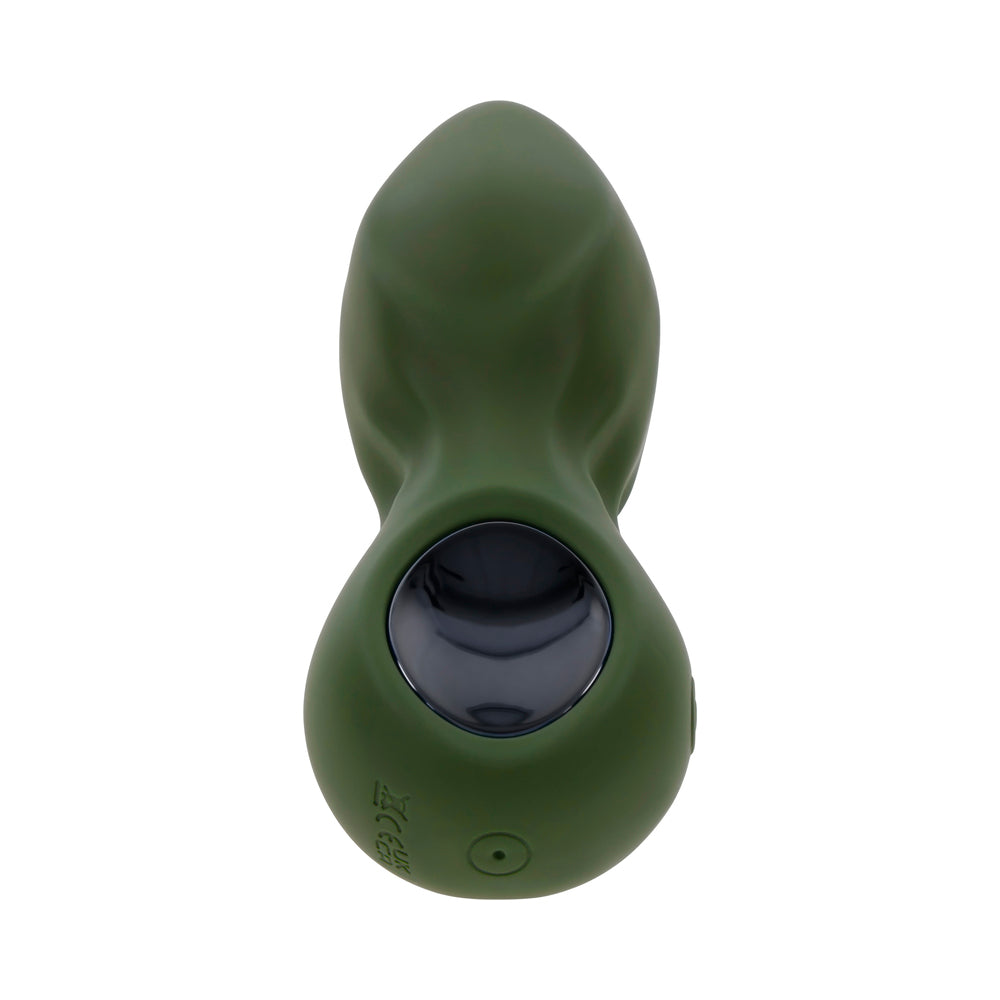Gender X My Secret Garden Rechargeable Vibrating Anal Plug with Remote - Green