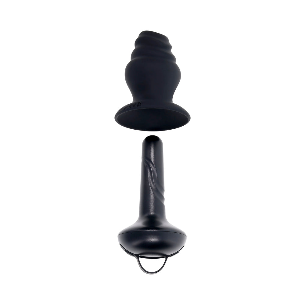 Gender X Echo Rechargeable Vibrating Shaft with Removable Silicone Sleeve - Black