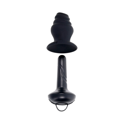 Gender X Echo Rechargeable Vibrating Shaft with Removable Silicone Sleeve - Black
