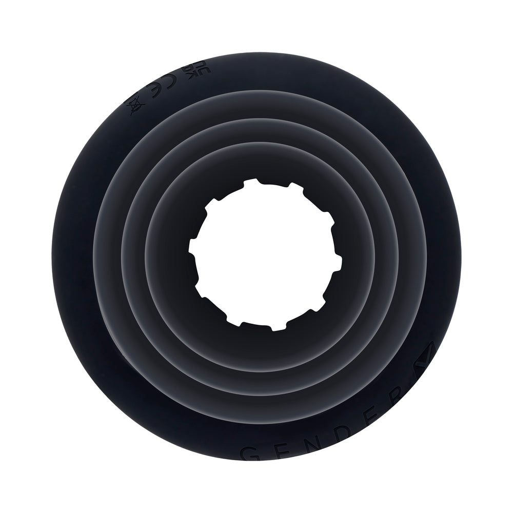 Gender X Echo Rechargeable Vibrating Shaft with Removable Silicone Sleeve - Black