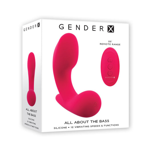 Gender X All About the Bass Rechargeable Vibrator with Remote – Red