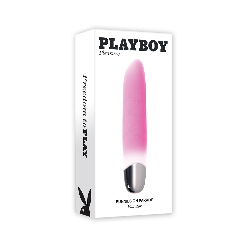 Playboy Bunnies On Parade Rechargeable Bullet Vibrator – Light Pink