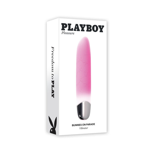 Playboy Bunnies On Parade Rechargeable Bullet Vibrator – Light Pink