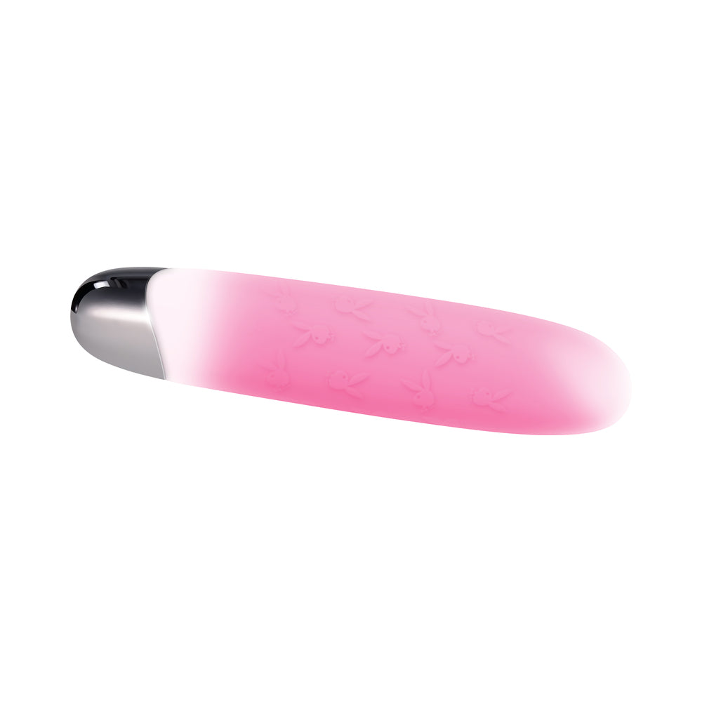 Playboy Bunnies On Parade Rechargeable Bullet Vibrator – Light Pink