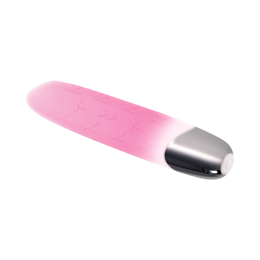 Playboy Bunnies On Parade Rechargeable Bullet Vibrator – Light Pink