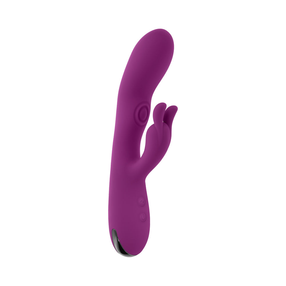 Playboy Busy Bunny Rechargeable Dual Stimulator Vibrator - Purple