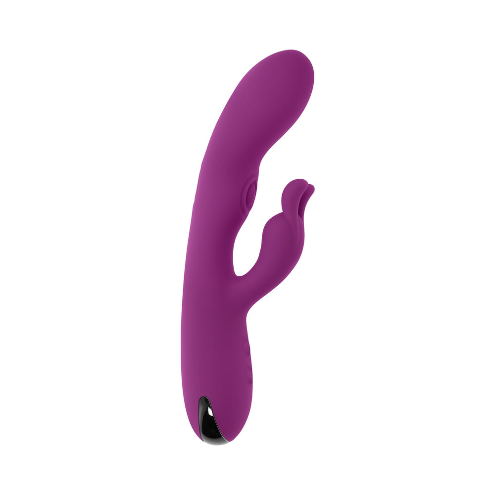 Playboy Busy Bunny Rechargeable Dual Stimulator Vibrator - Purple