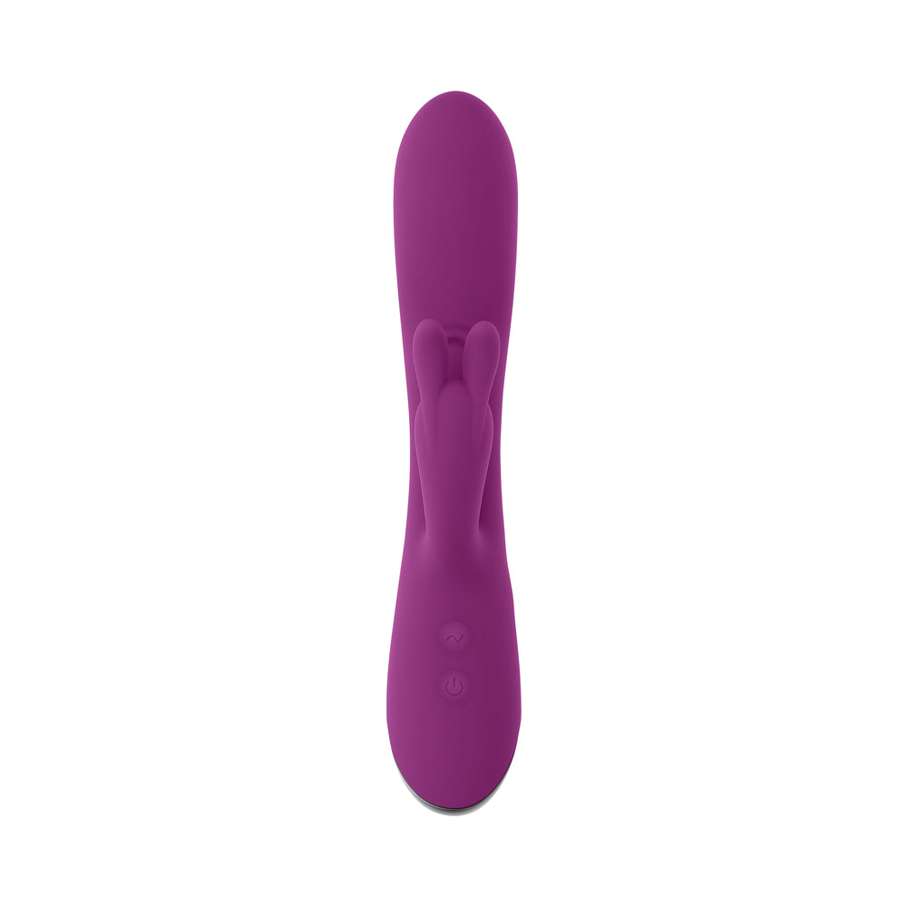 Playboy Busy Bunny Rechargeable Dual Stimulator Vibrator - Purple
