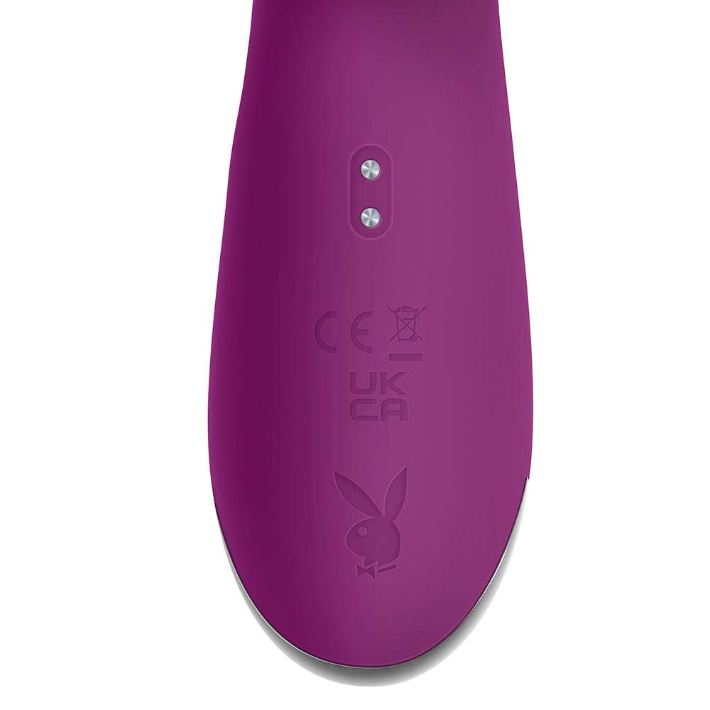 Playboy Busy Bunny Rechargeable Dual Stimulator Vibrator - Purple
