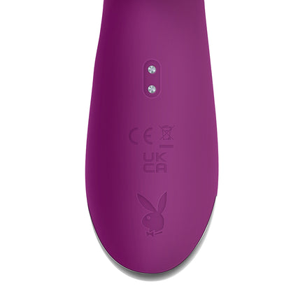 Playboy Busy Bunny Rechargeable Dual Stimulator Vibrator - Purple