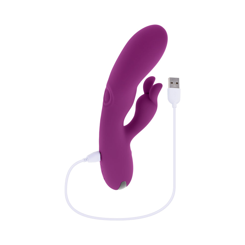 Playboy Busy Bunny Rechargeable Dual Stimulator Vibrator - Purple